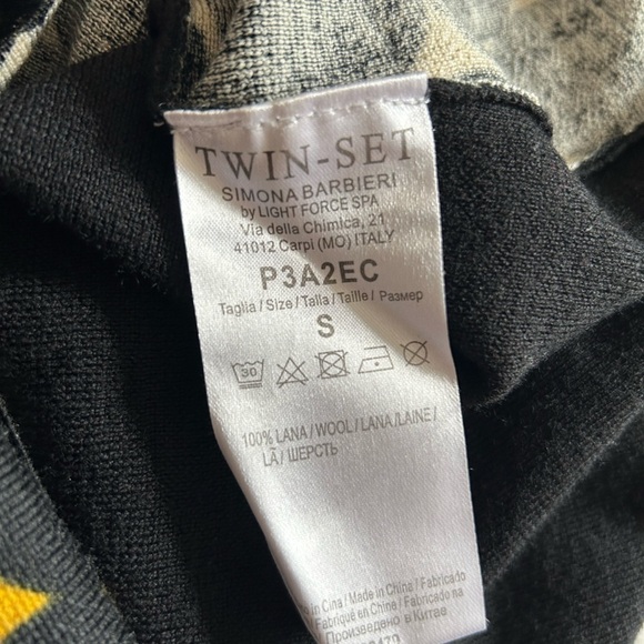 Twin Set Simona Barbieri 100% wool dress size S knitted circle pattern - Picture 3 of 11